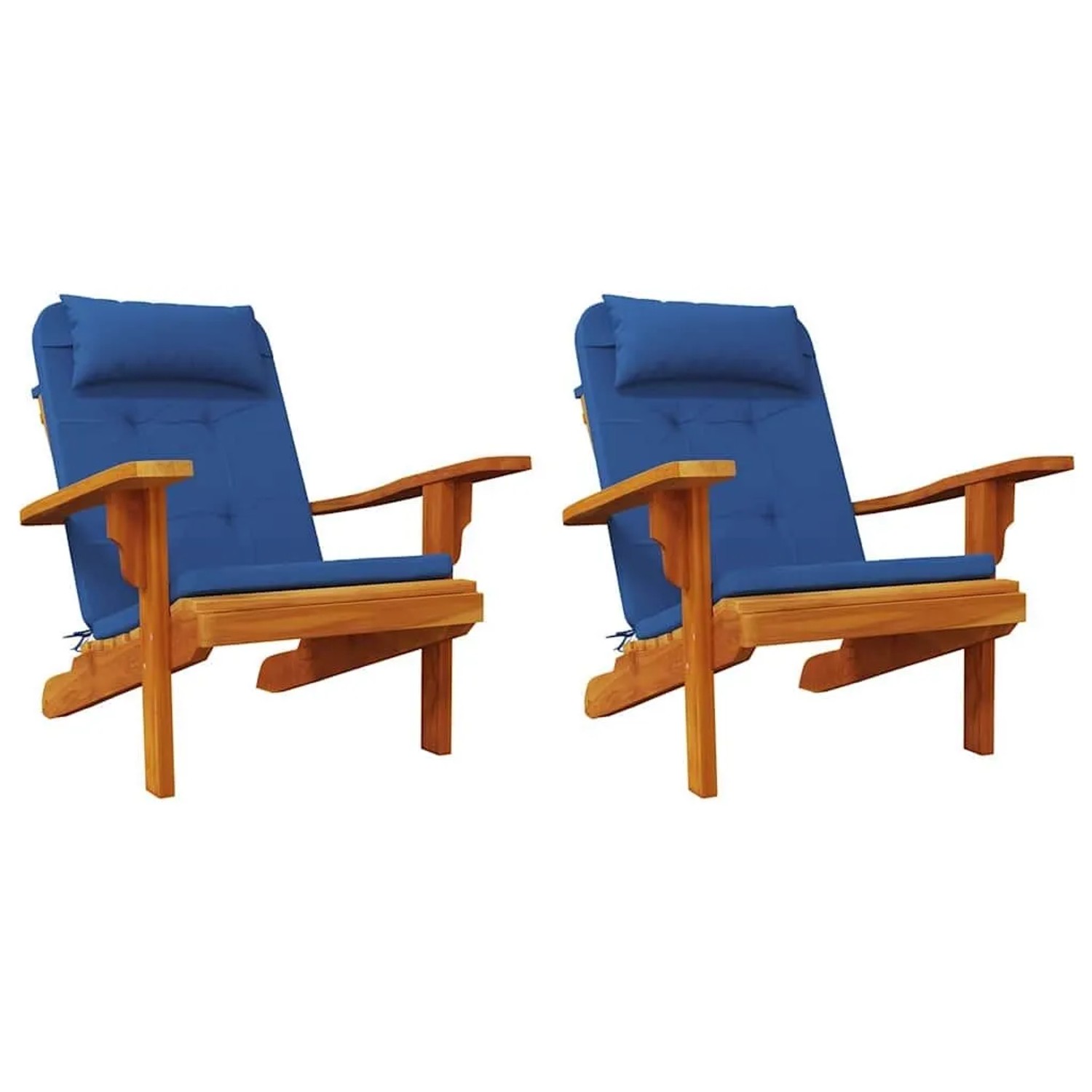 vidaXL Stuhlkissen Uni 2 Stk Blau 58 x 77 x 4,5 cm Oxford-Stoff 361840 günstig online kaufen