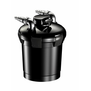 Pontec PondoPress 10000 Druckfilter-Set für Teiche, schwarzer Teichfilter mit Anschlüssen.