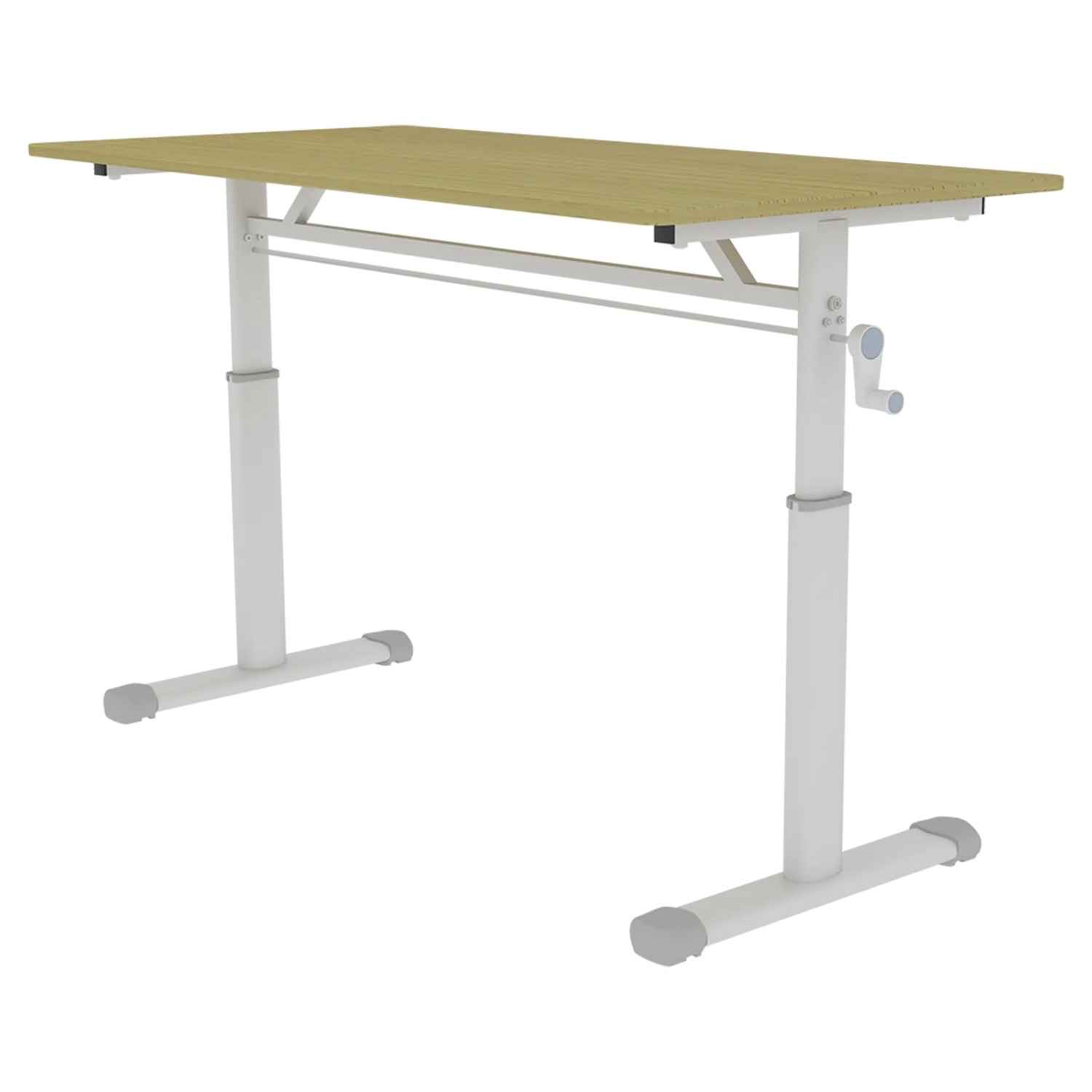 Okwish Schreibtisch Mit Höhenverstellbar Home Office Kinderzimmer 120x60x90cm Natur