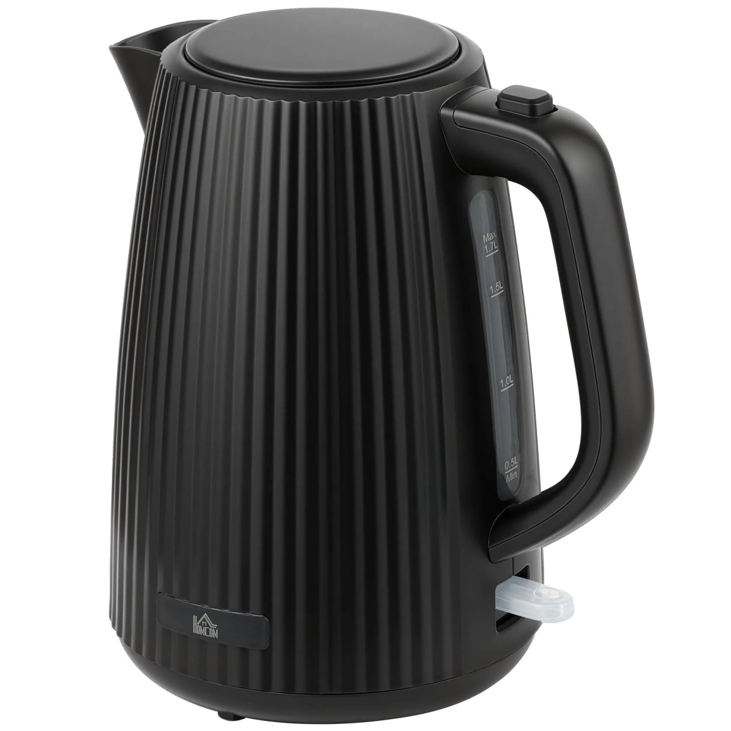 HOMCOM Wasserkocher Kunststoff 21,4L x 15,6B x 23,3H cm Schwarz