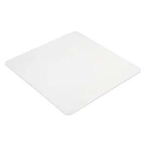 Transparente, quadratische PVC Bodenschutzmatte 90x90cm für Bürostühle auf Laminat & Parkett, rutschfest.