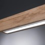 Moderne LED-Pendelleuchte Straßburg von Fischer & Honsel mit Holz-Optik und warmweißem Licht.