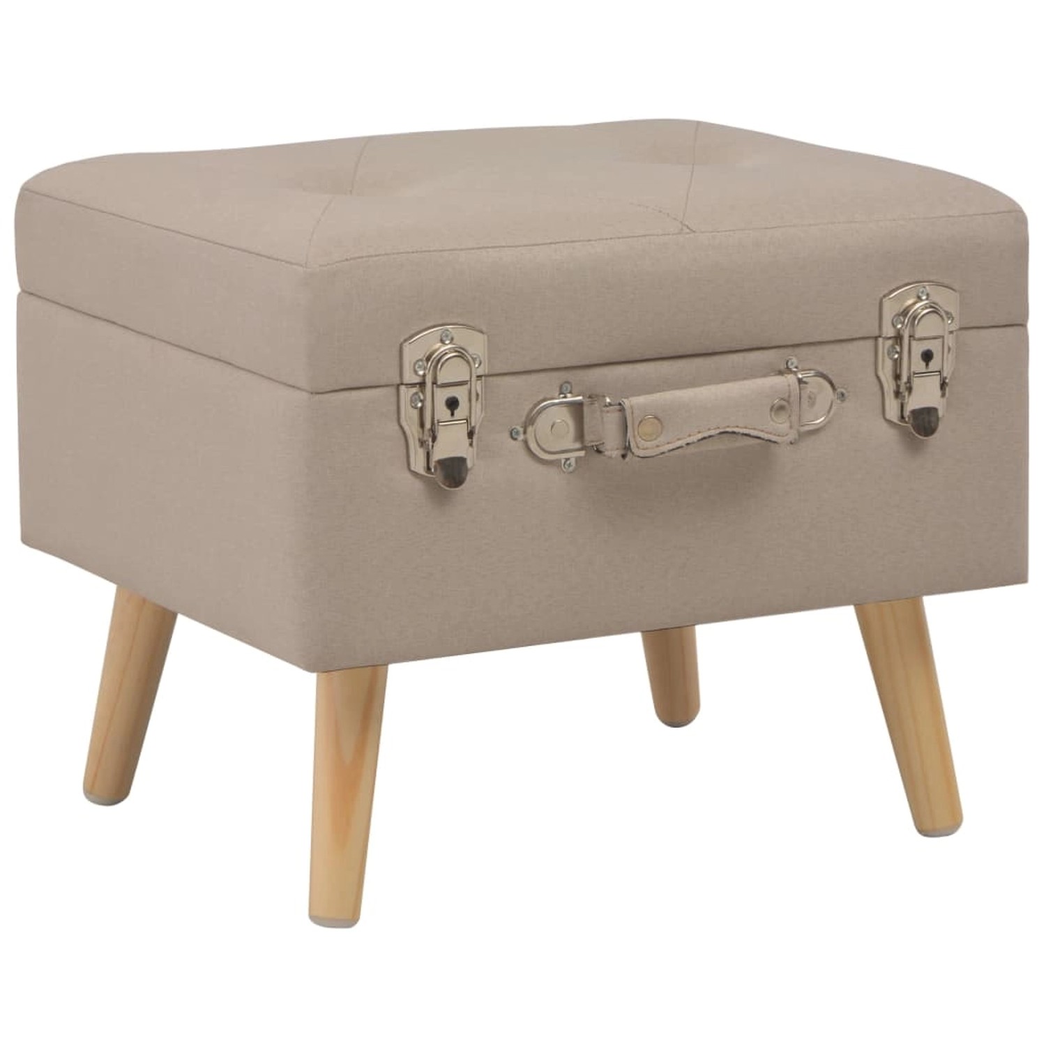 vidaXL Hocker mit Stauraum 3 Stk. Beige Stoff