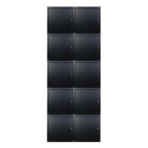 PROREGAL Mega Deal 10x Schließfachwürfel Cubic XL HxBxT 45 x 45 x 45 cm Schwarz