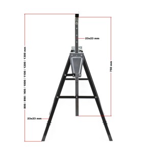 Wiltec 2X Gerüstbock 80-130Cm Bis 200Kg Unterstellbock Klappbock Stützbock