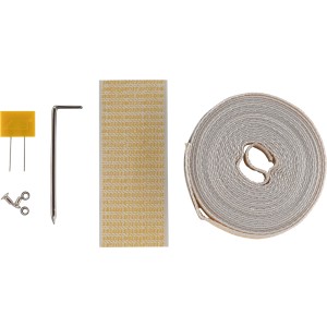Schellenberg Gurtfix Mini Reparaturset Beige (14mm) mit Rollladengurt, Klebestreifen, Nieten und Montagehilfe.