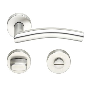 MeinTürgriff Drückergarnitur Neapel Edelstahl Türgriff Türdrücker Rosettengarnitur WC