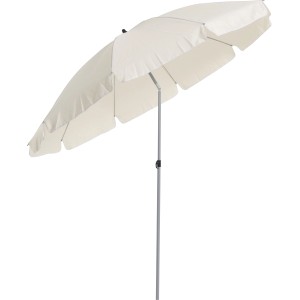 Balkonschirm Toluca, Ø 200 cm, Natur, mit Push-Up Funktion und Stahlmast.