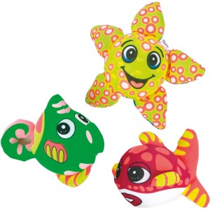 Happy People Schwamm-Tier-Wasserbomben, 3 bunte Stofftiere für Wasserspiele.