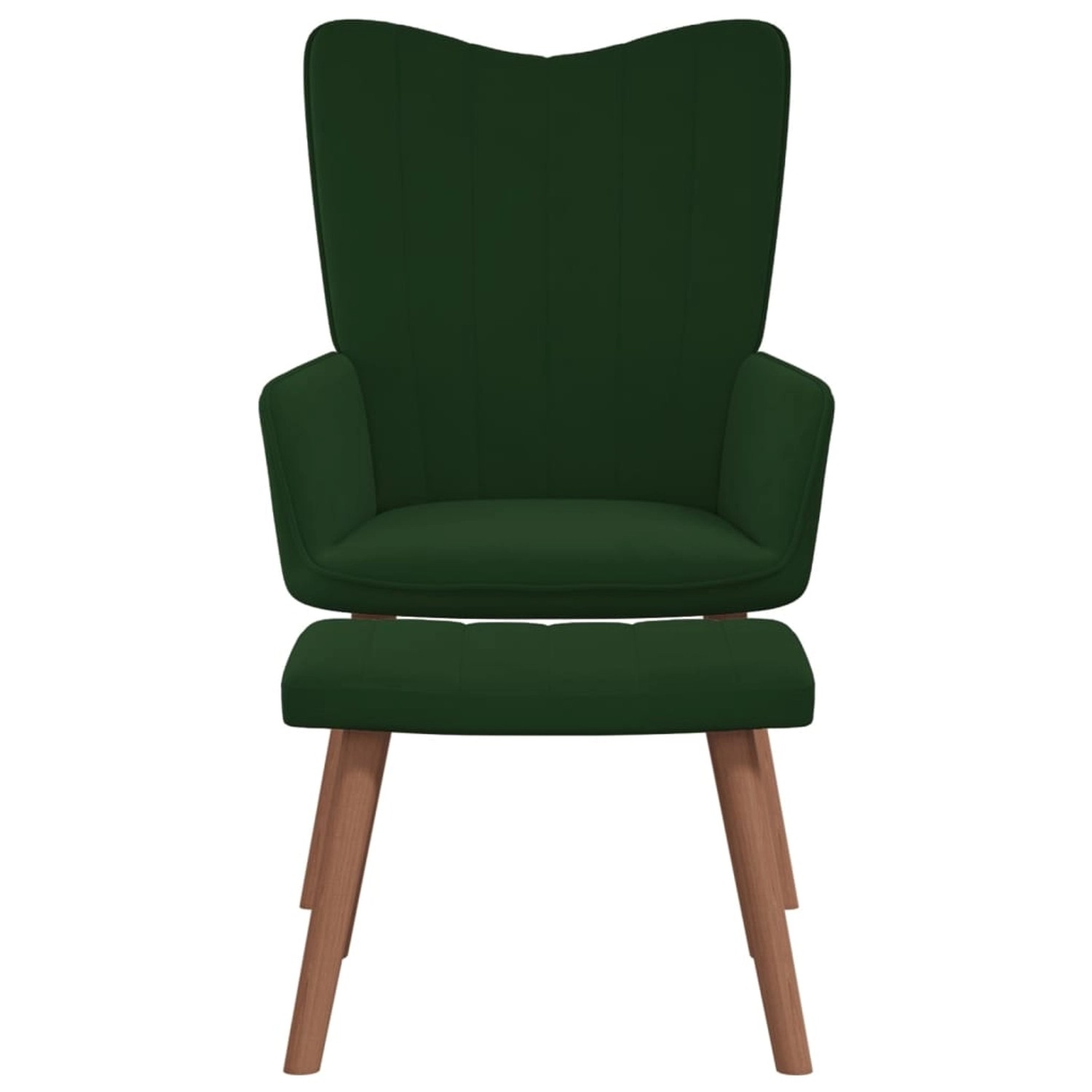 vidaXL Relaxsessel mit Hocker Dunkelgrün Samt Modell 1 günstig online kaufen