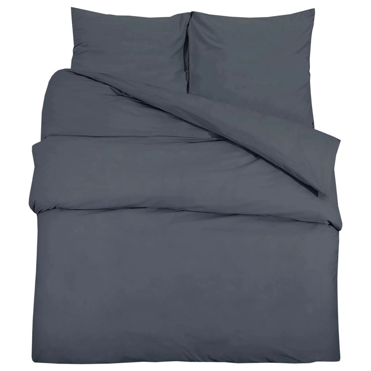 vidaXL Bettwäsche-Set Anthrazit 260x240 cm Baumwolle 136084 günstig online kaufen