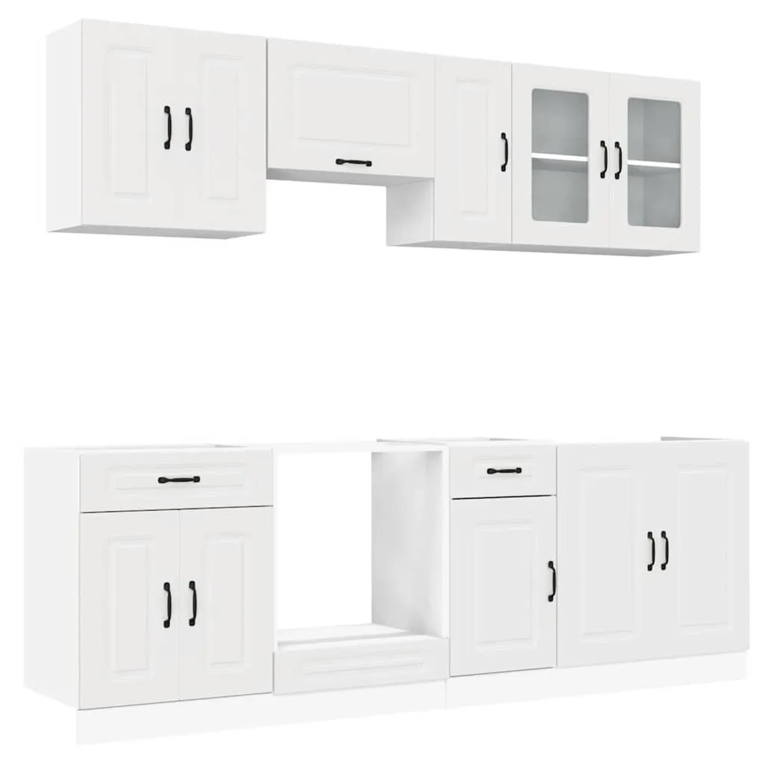 vidaXL 8 Tlg Küchenschrank-Set Kalmar Weiß Holzwerkstoff 3314821 günstig online kaufen