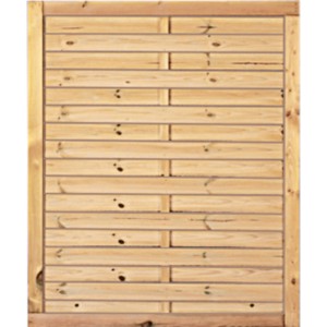 T & J Lamellenzaun, grün, 100x120 cm. Sichtschutzzaun aus kesseldruckimprägniertem Holz.