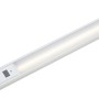 Weiße LED-Unterbauleuchte mit kaltweißem Licht für Küchen und Arbeitsbereiche.