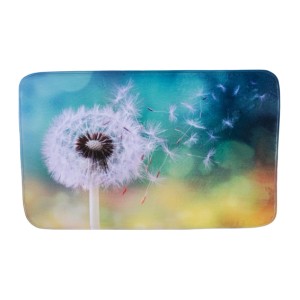 Sanilo Badteppich Pusteblume 70x110 cm mit Pusteblumen Motiv für das Badezimmer.