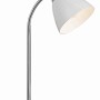 Weiße Tischleuchte Jan mit flexiblem Arm, ideal als Schreibtischlampe.