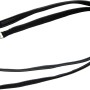 Schwarze, 300 cm lange Heim Hunde-Vorführleine mit Gurtband und weicher Fütterung.