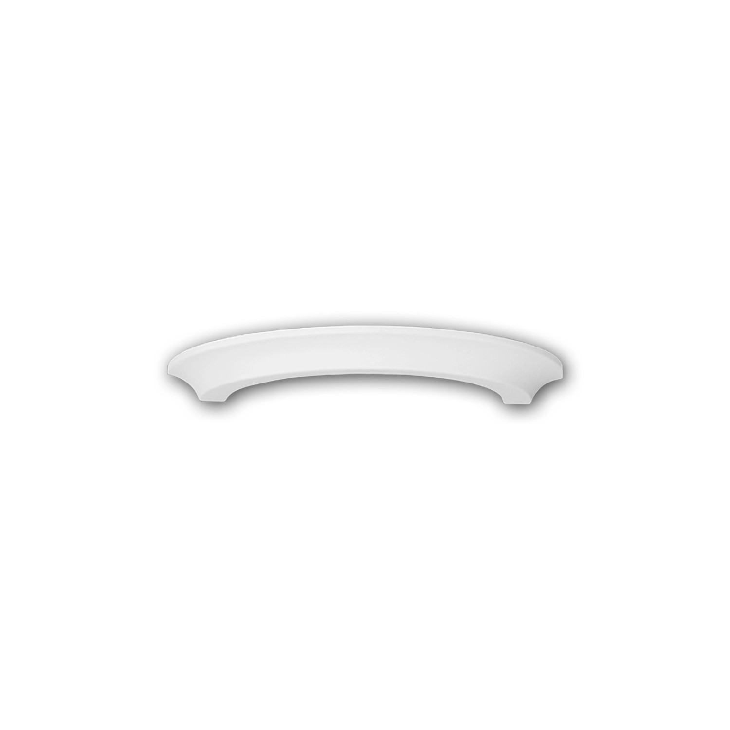 PROFHOME 115100 Halbsäulen Ring Säule Zierelement dekoratives Element 28 cm x 2,5 cm Weiß