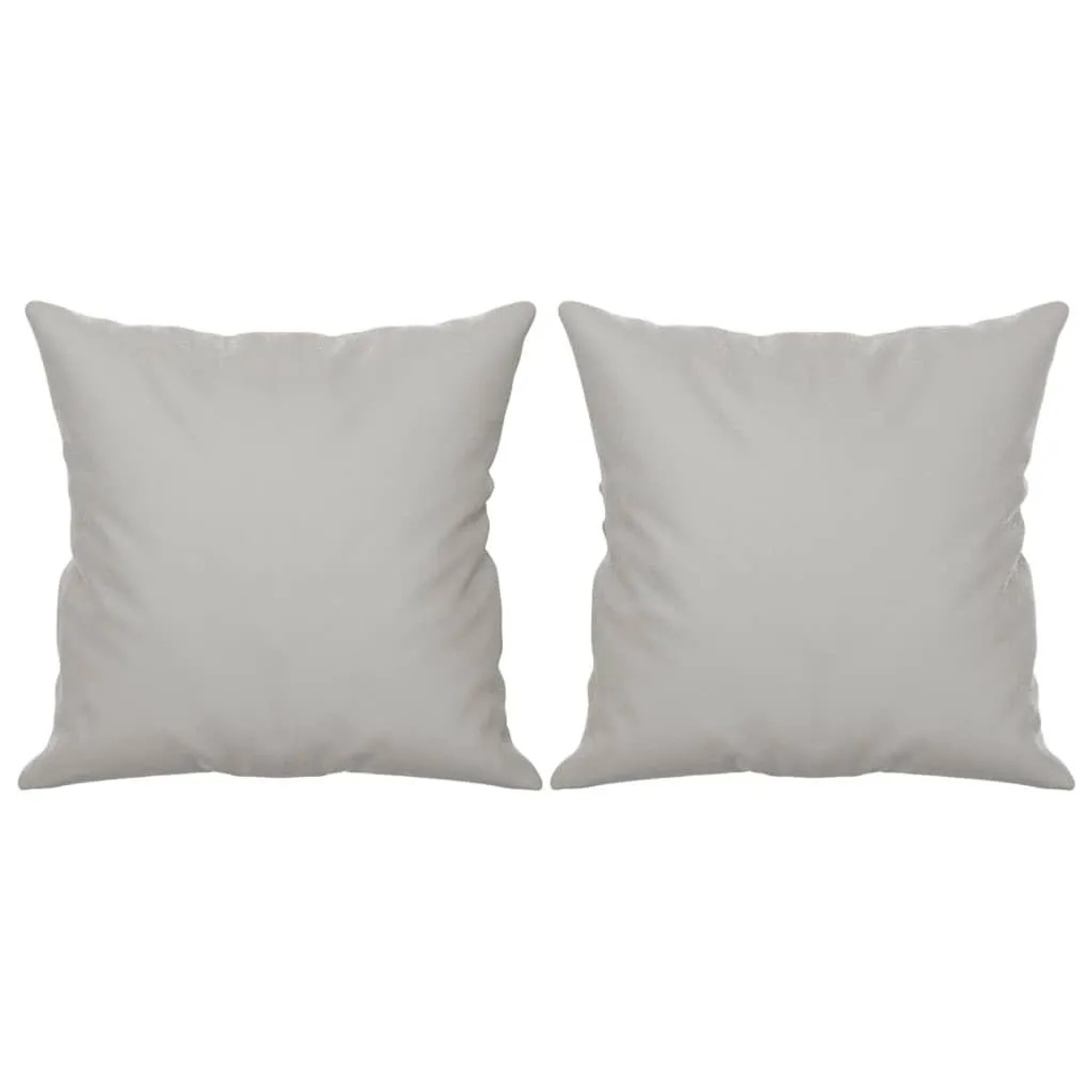 vidaXL Zierkissen 2 Stk Hellgrau 40x40 cm Mikrofasergewebe 349496