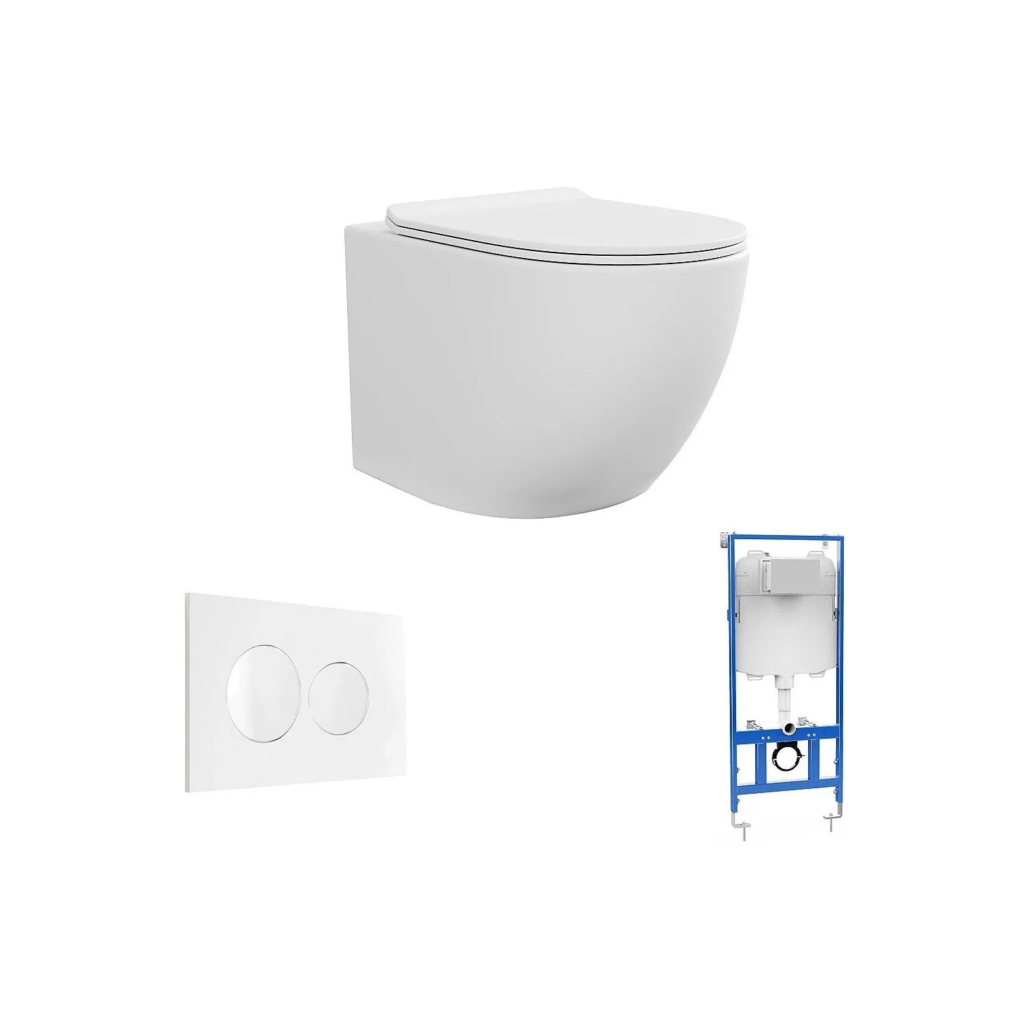 Vente-unique Hänge Wc Javoine Weiß 36 cm