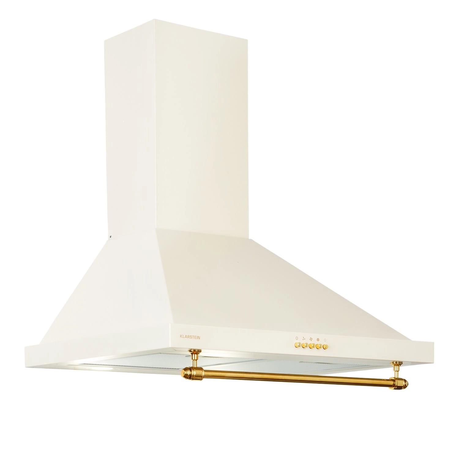 Klarstein Montblanc 60 Dunstabzugshaube 610m³/h 165W 2x1,5W LED Reling Creme
