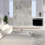 Wohnraum mit Classen Ceramin Fliesen Neo Vario Casa in Steinoptik als Wand- und Bodenfliese.