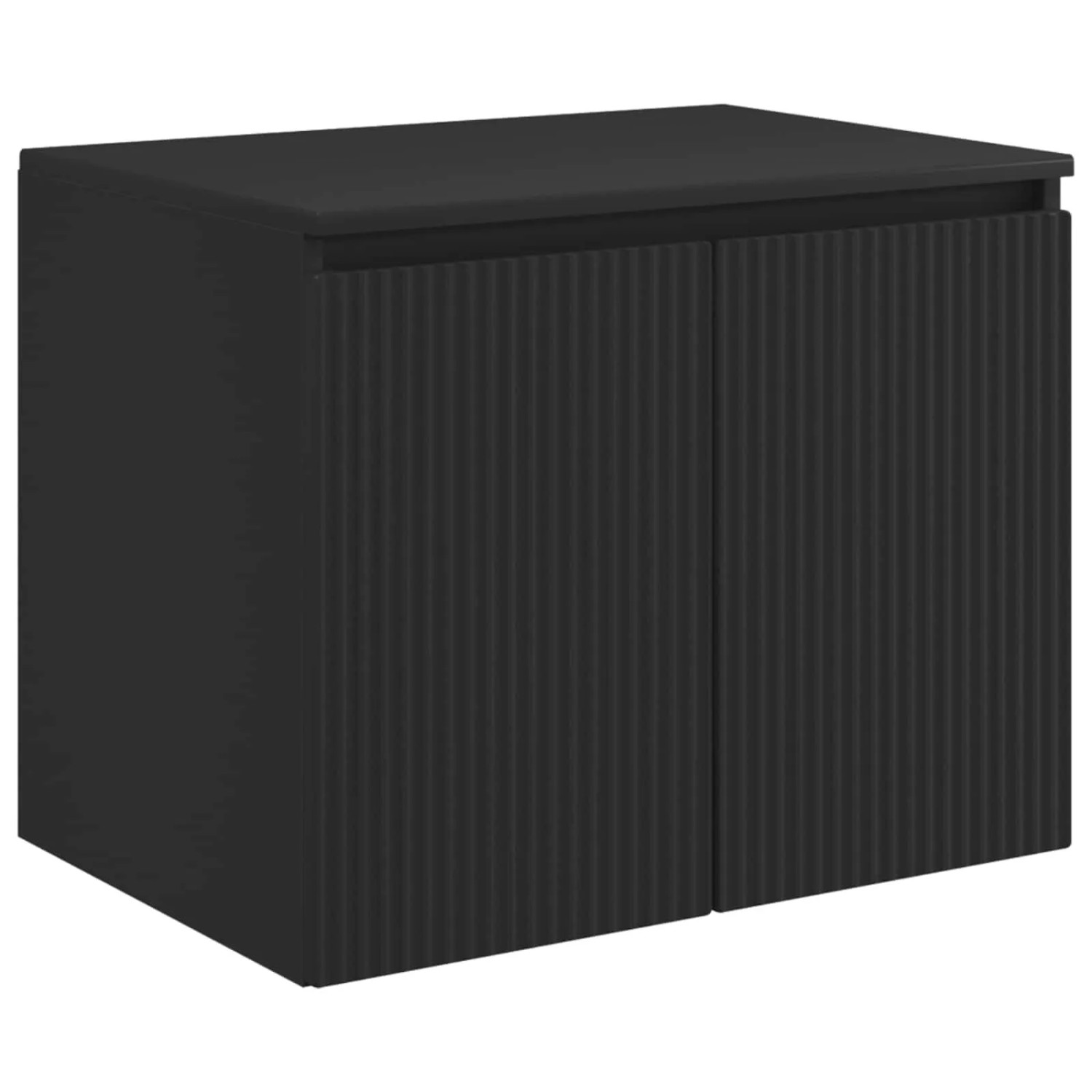 vidaXL Wandmontierter Badezimmerschrank Schwarz 62,5 x 44,5 x 50 cm 890473