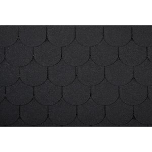 Schwarze Bitumen-Biberschindeln für die Bedachung, 2 m² Paket.