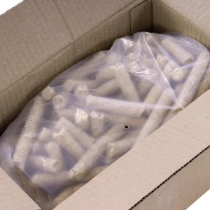 Flammingo Mini-Holzpresslinge 10 kg im Karton, Grillanzünder aus Holzwolle und Wachs.