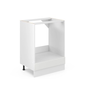 Vicco Herdumbauschrank R-Line, weiß/Landhaus-weiß, 60 cm, ohne Arbeitsplatte. Küchenschrank für Einbauherd.