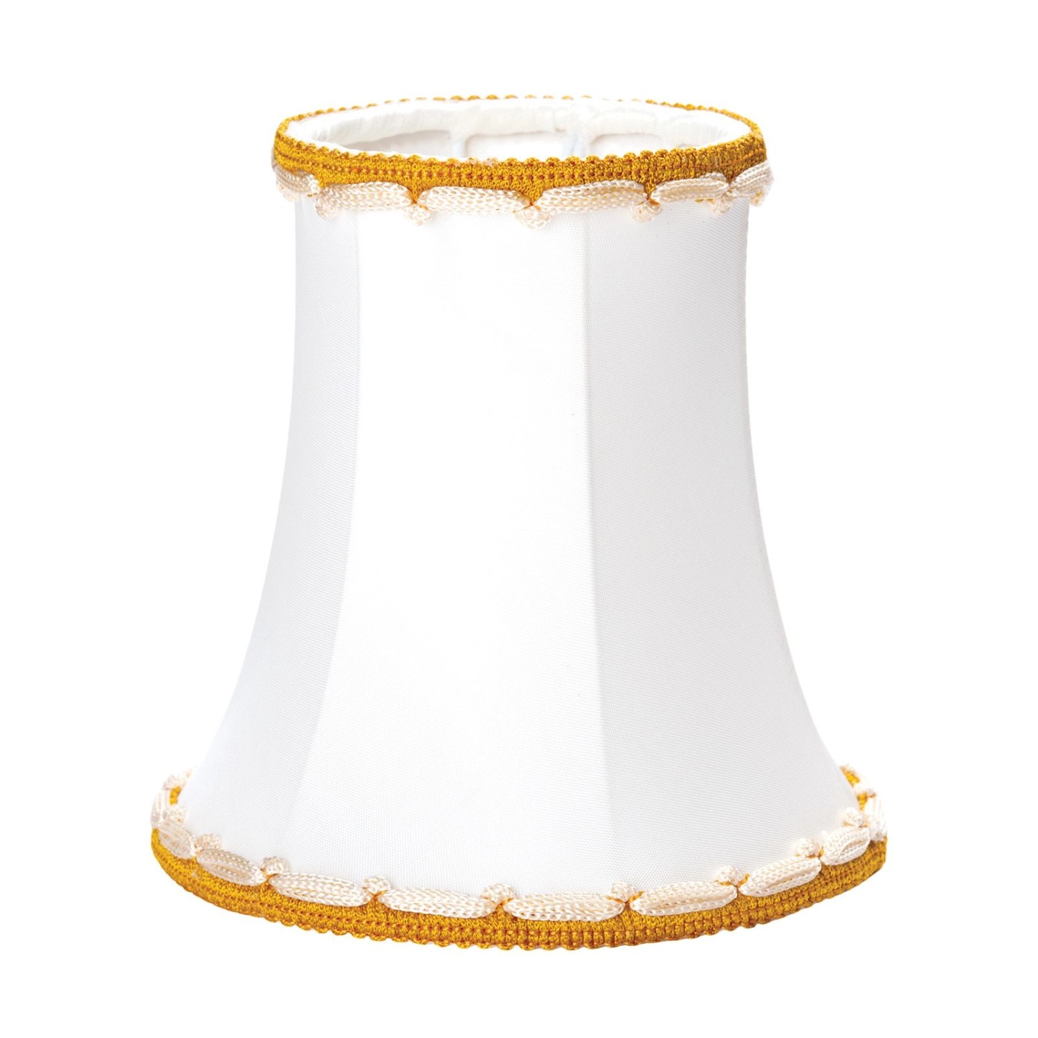 Orion Lightstyle Aufsteckschirm Kronleuchter Seide Lampenschirm Weiß Gold günstig online kaufen