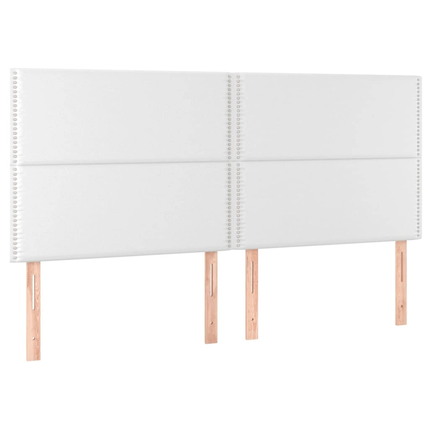 vidaXL LED Kopfteil Weiß 180x5x118/128 cm Kunstleder 3122387