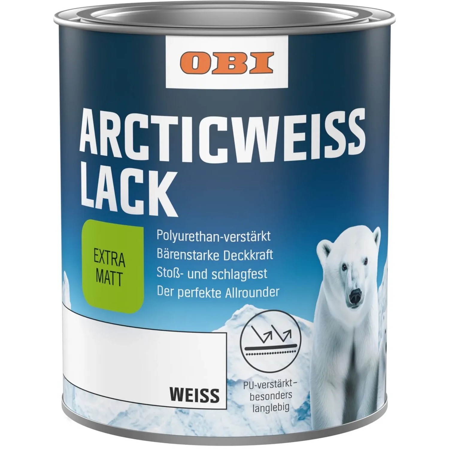 OBI Arctic Weißlack extramatt 750 ml