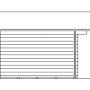 Illustration eines Holz-Gartenhauses Narvik 1 von Skan Holz, Seitenansicht.