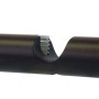 Schwarze, 2-läufige Gardinenstangen-Halterung Function von Mydeco, Ø 2 cm.