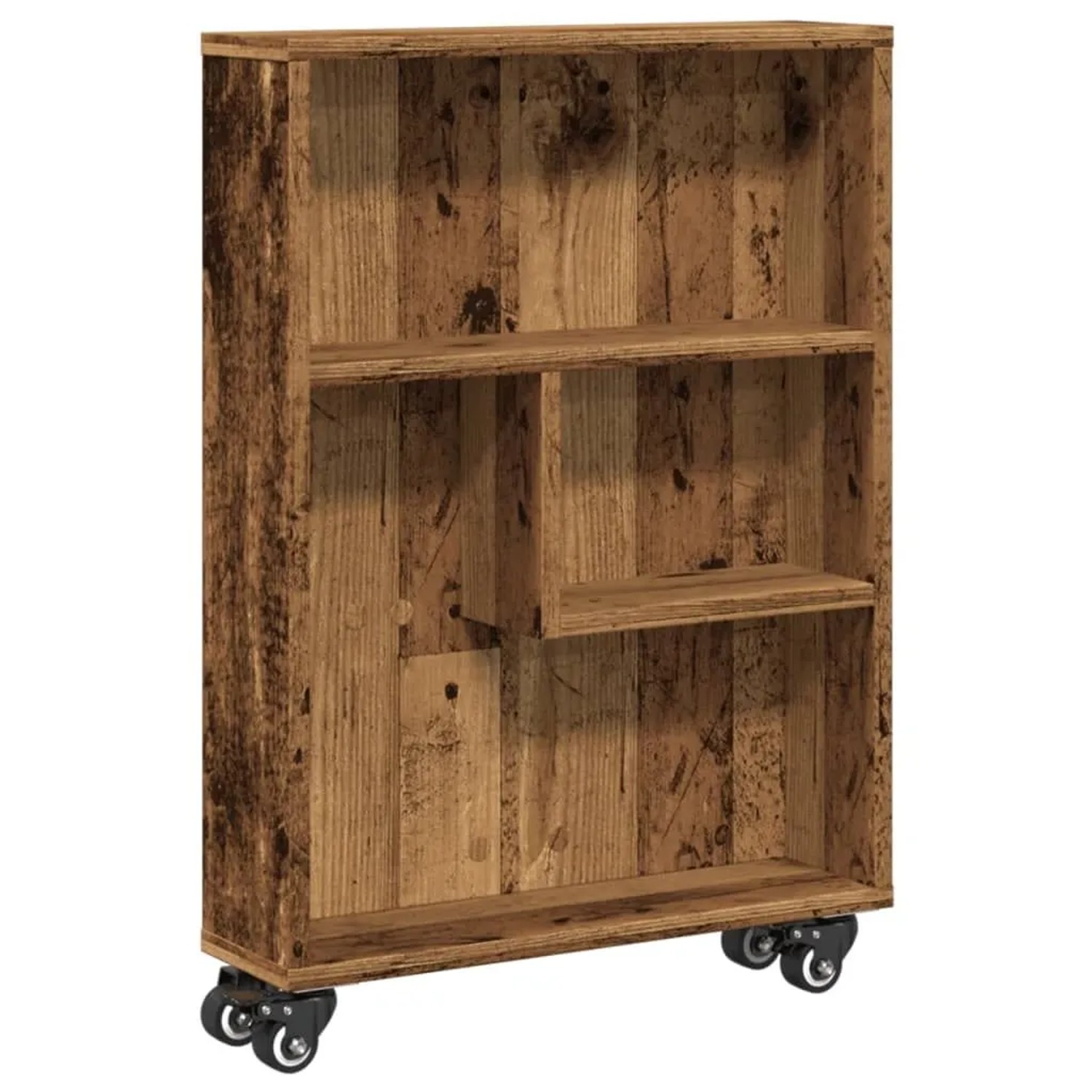 vidaXL Aufbewahrungswagen Schmal Altholz-Optik 48x13x68 Holzwerkstoff 855230