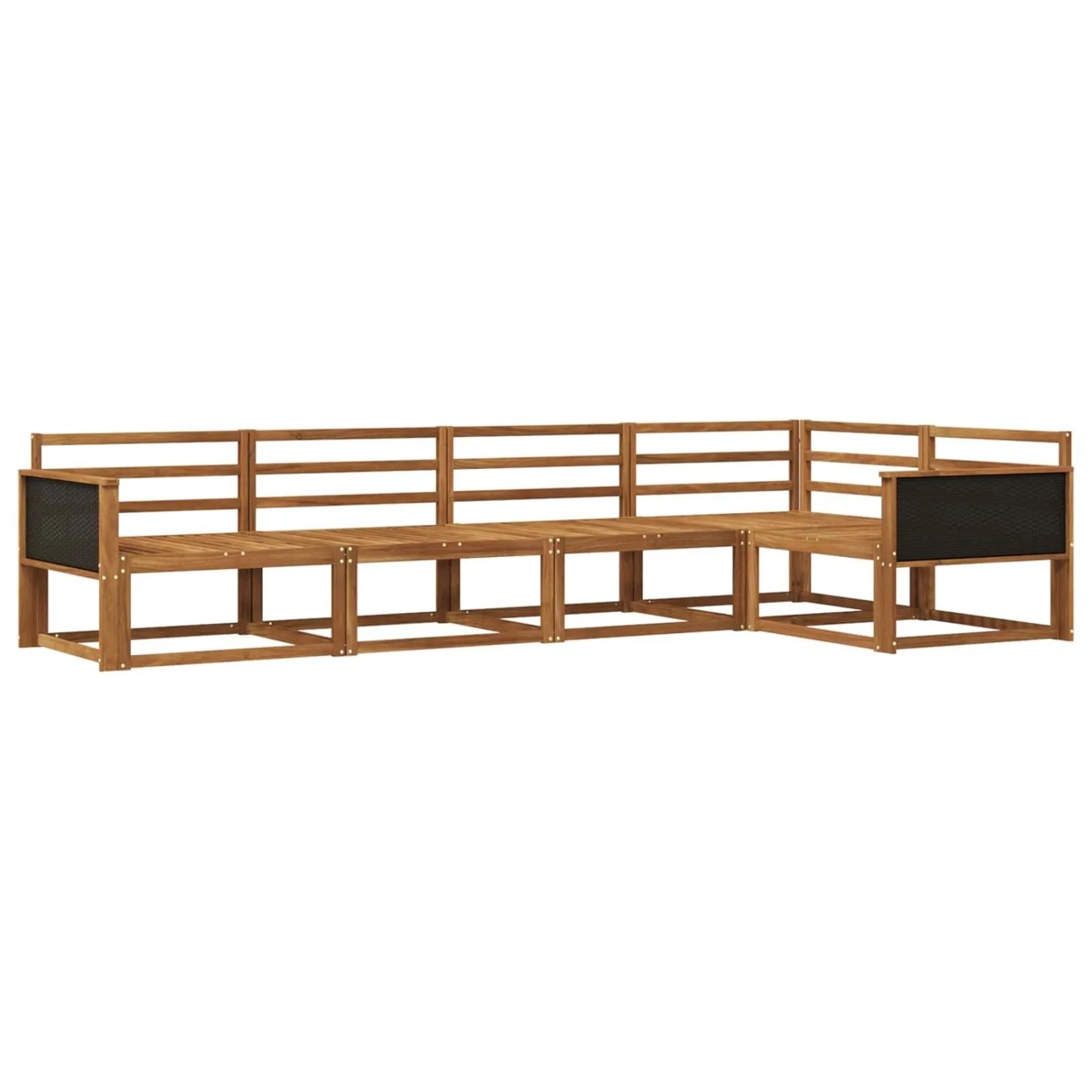vidaXL Outdoor-Sofagarnitur 5 Stk Natur Massivholz Akazie 3382552
