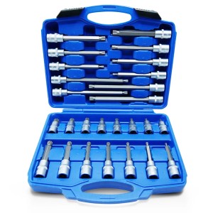 CCLIFE M5-M16 XZN Vielzahn Nuss CRV 26tlg Stecknuss Schlüssel Set Innenvielzahn Nüsse 1/2'' Antrieb