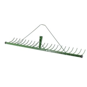 Galaflor Heurechen mit 22 Zinken, grün pulverbeschichtet, für die Heuernte im Garten.
