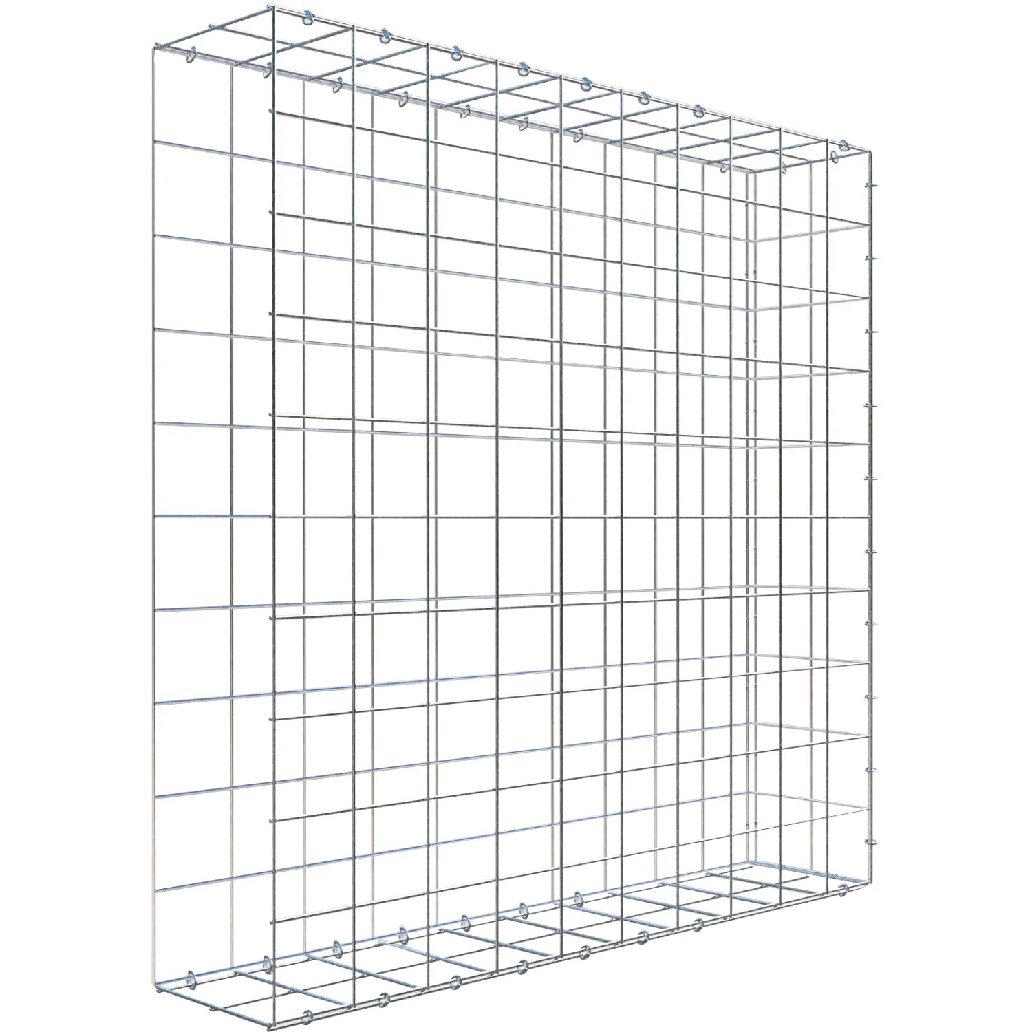 Gabiona C-Ring-Gabione-Anbaukorb Typ 2 100 x 100 x 20 cm Maschenw 10 x 10 cm