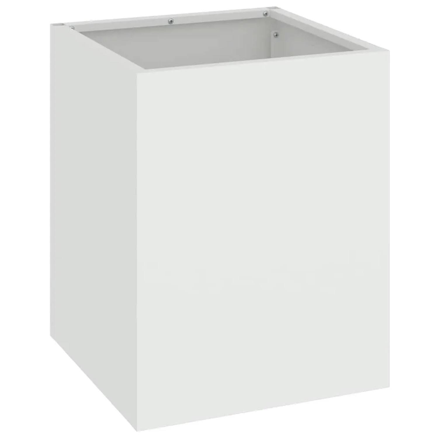 vidaXL Garten-Pflanzgefäß Weiß 32 x 32 x 40 cm Kaltgewalzter Stahl 876344 günstig online kaufen