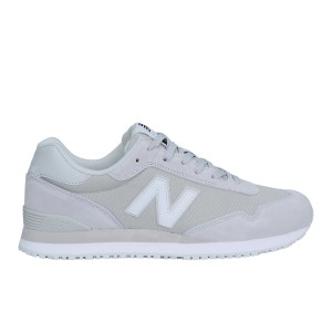 Grauer New Balance 515 SR Berufsschuh für Herren, Größe 40. Arbeitsschuh mit weißem Logo.