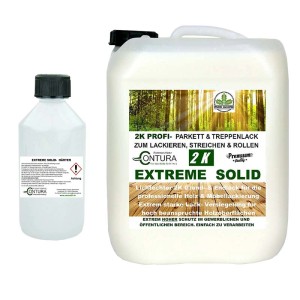 Contura 2K Parkett & Treppenlack mit Härter Extreme Solid Holzlack Möbellack Matt 1 LIter