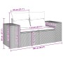 vidaXL Garten-Sofagarnitur, 11-teilig, schwarz, Poly Rattan, mit Maßen. Ideal für Terrasse und Garten.