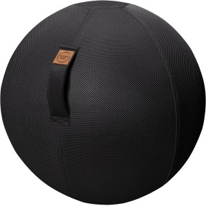 Schwarzer Sitting Ball Hocker Mesh, 150 l, mit Tragegriff. Bequemer Sitzsack für Wohnzimmer und mehr.