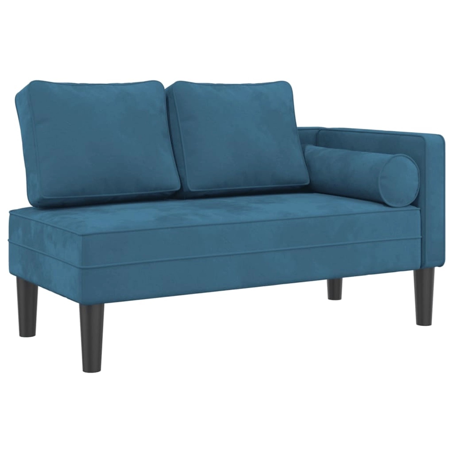 Thumbnail - vidaXL Chaiselongue mit Kissen Blau Samt