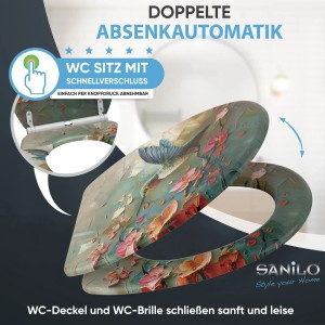 SANILO WC Sitz mit Absenkautomatik Top Fix Petalo