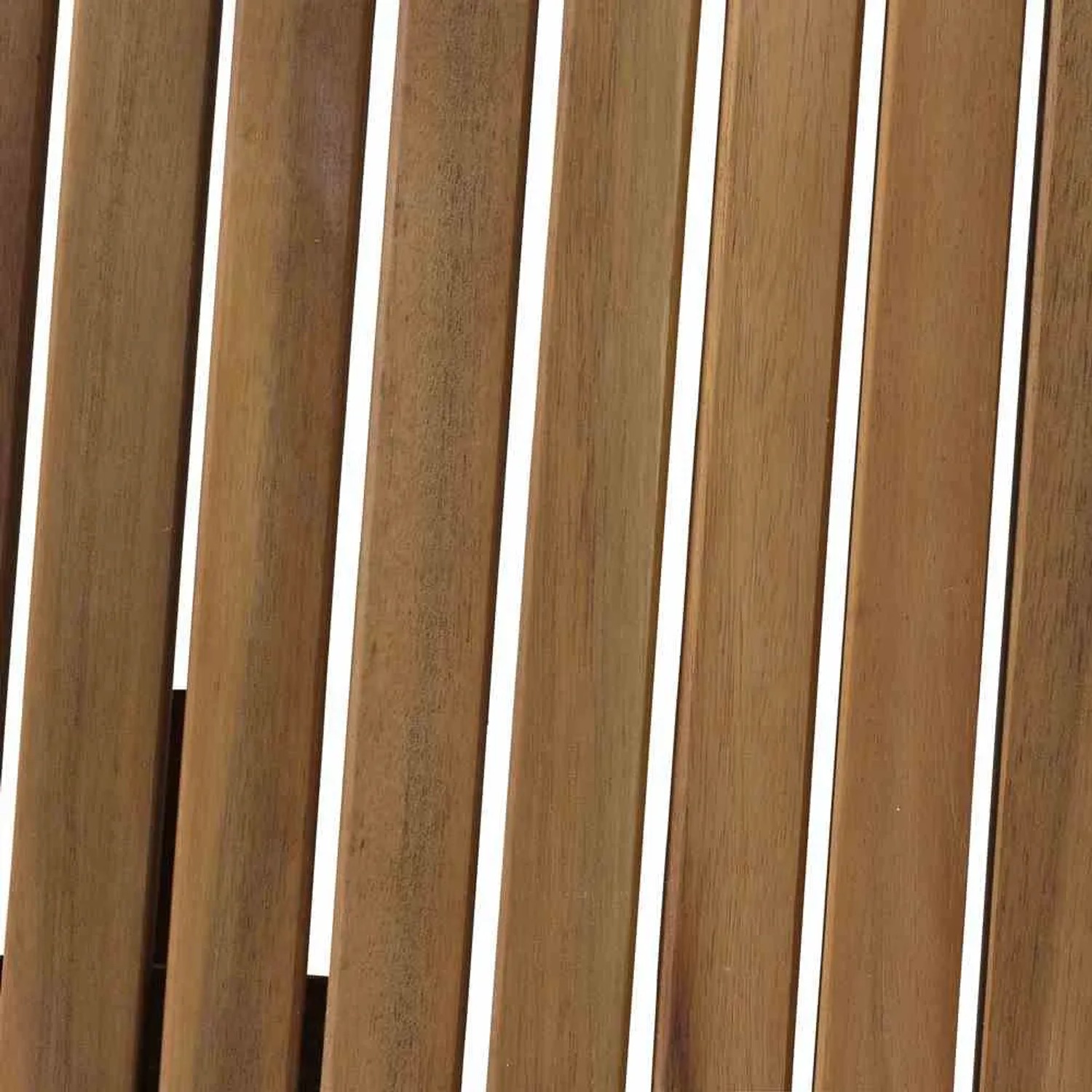 Detailansicht der Holzplatten des Siena Garden Klapptisch Falun, Gartentisch.