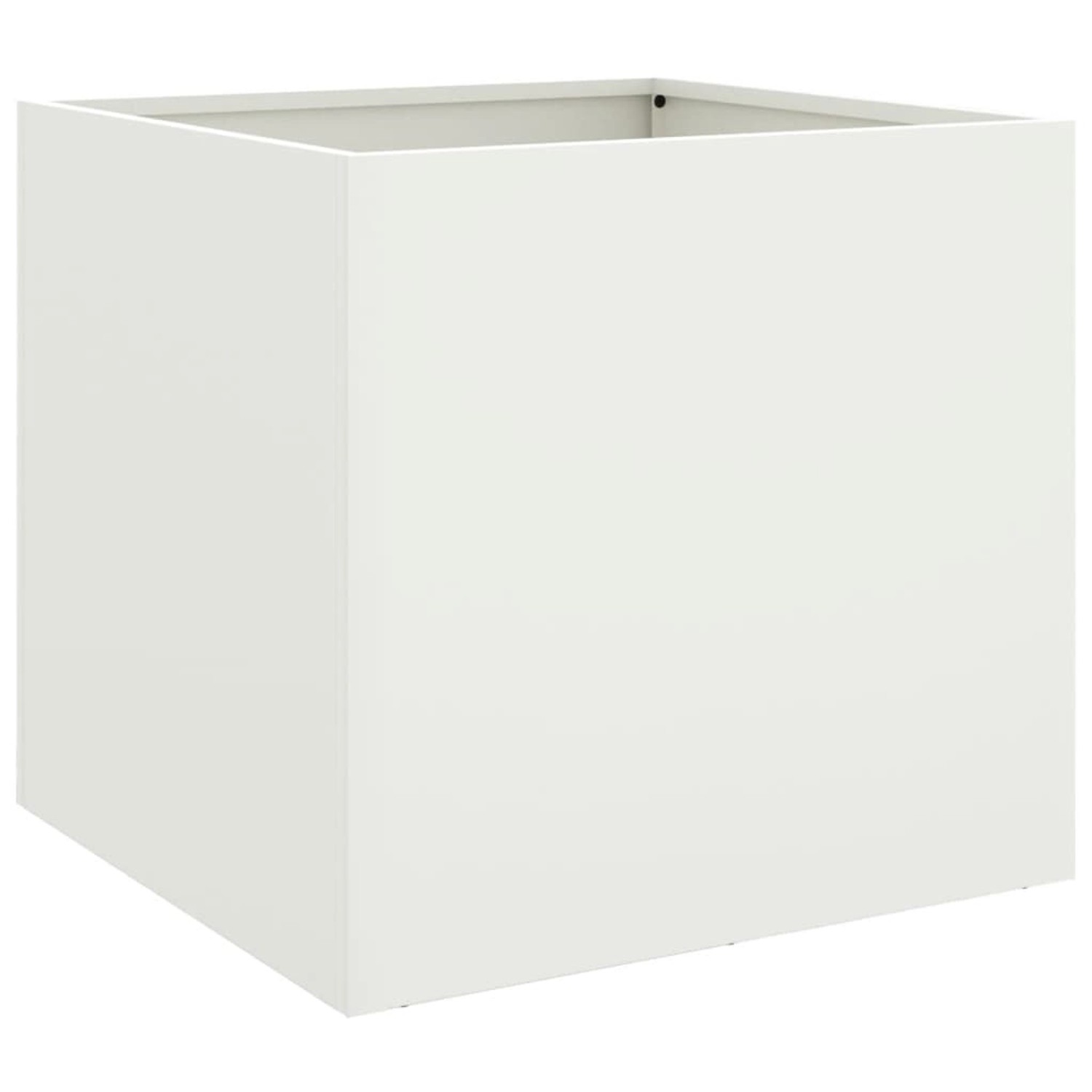 vidaXL Pflanzkübel Weiß 49x47x46 cm Stahl 841561 günstig online kaufen