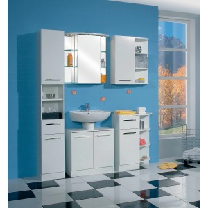 Pelipal Quickset 335 Waschbeckenunterschrank, weiß glänzend, 60 cm, mit Stauraum im Badezimmer.